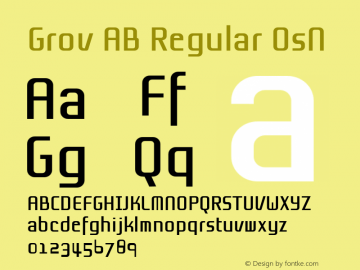 ab-jaroku-bold font preview - main display