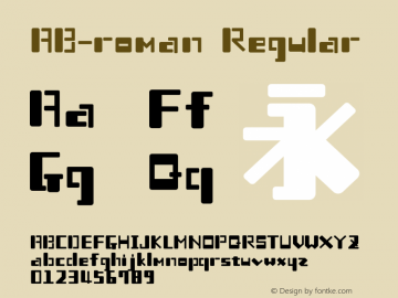 ab-kinmokusei-kuro font preview - main display