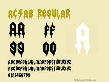 ab-shoutenkaku font preview - main display