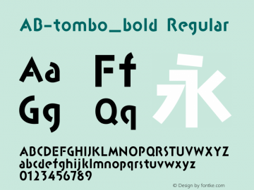 ab-tombo-bold font preview - main display