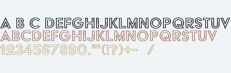acier-bat font preview - main display