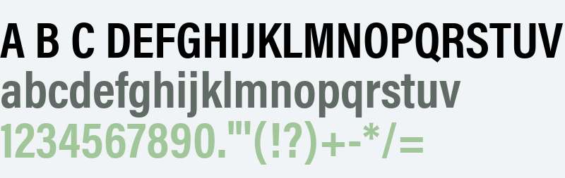 acumin-condensed font preview - main display