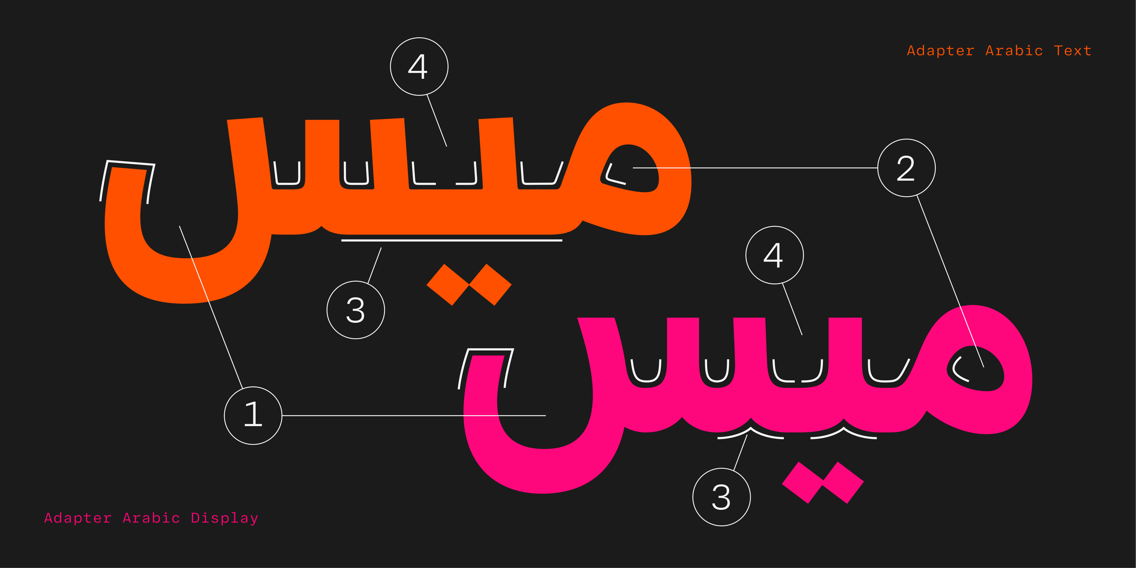 adapter-arabic-display font preview - main display
