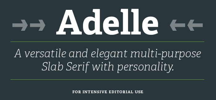 adelle font preview - main display