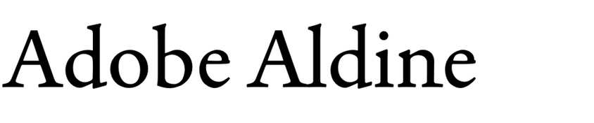 adobe-aldine font preview - main display