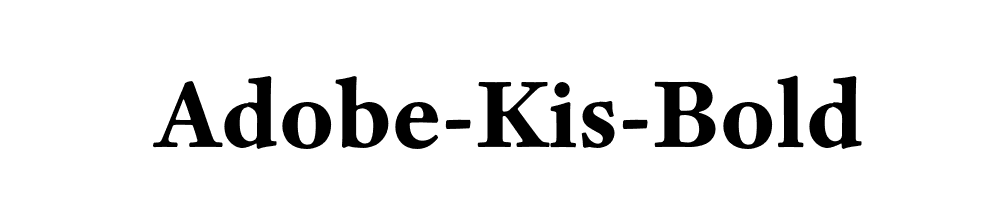 adobe-kis font preview - main display