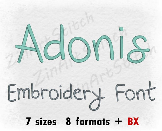 adonis font preview - main display
