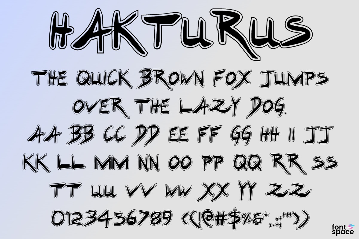 ah-hakushu-pen-running-script font preview - main display