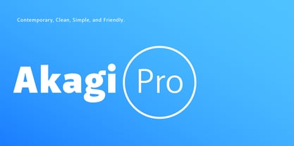 akagi font preview - main display