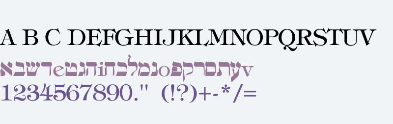 aktiv-grotesk-hebrew font preview - main display