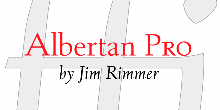 albertan font preview - main display