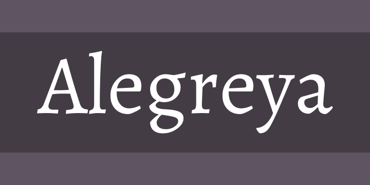 alegreya-sc font preview - main display