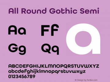all-round-gothic font preview - main display