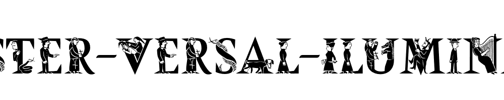 amster-versal-iluminada font preview - main display
