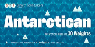 antarctican-mono font preview - main display