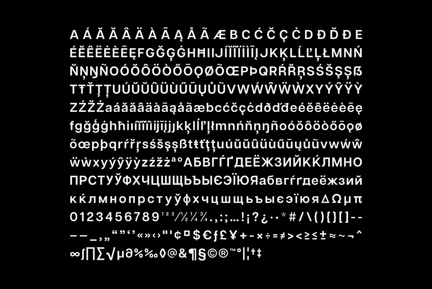articulat-cf font preview - main display