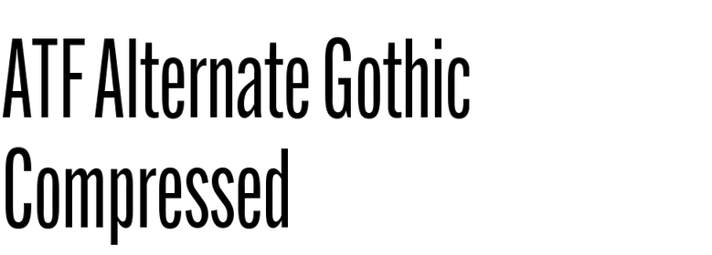 atf-alternate-gothic-compressed font preview - main display