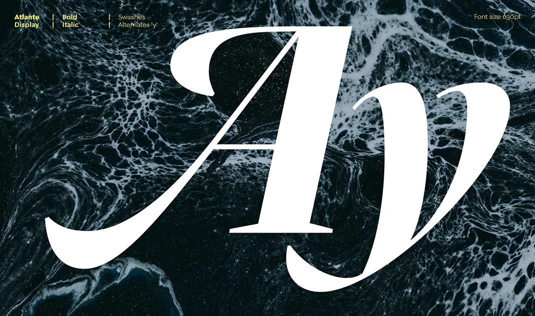atlante-variable font preview - main display