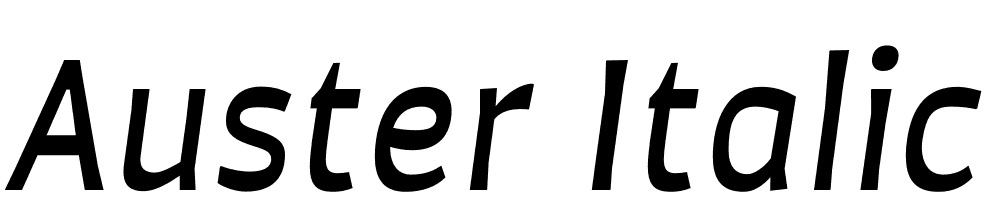 auster font preview - main display