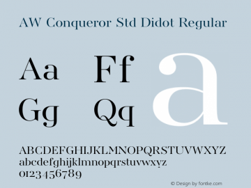 aw-conqueror-didot font preview - main display