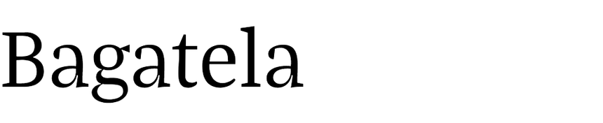 bagatela font preview - main display