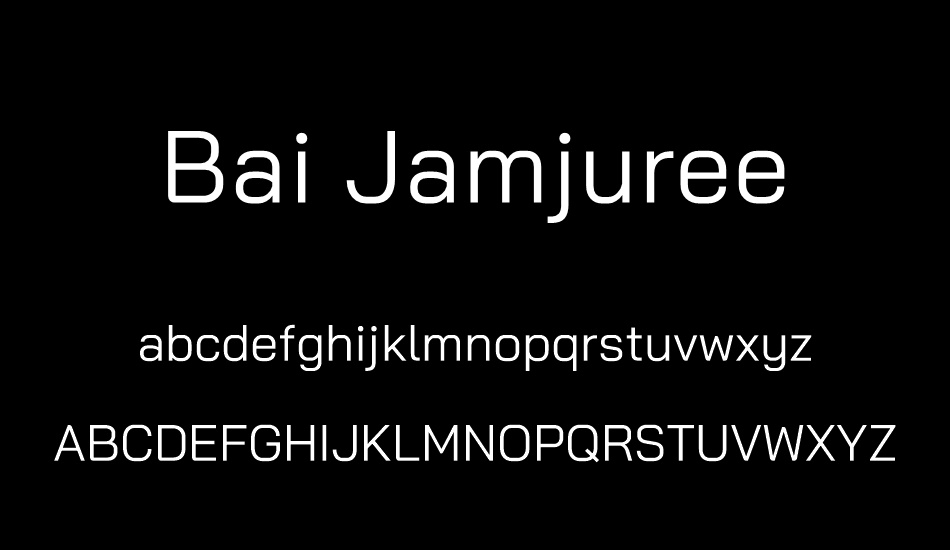 bai-jamjuree font preview - main display