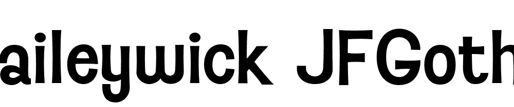 baileywick-jf-gothic font preview - main display