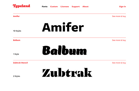 balbum font preview - main display