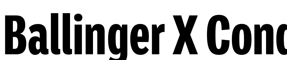 ballinger font preview - main display