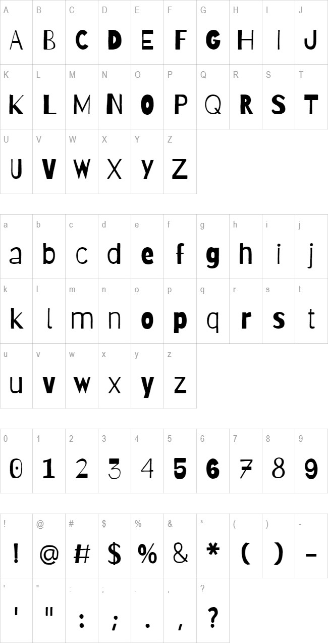 barriecito font preview - main display