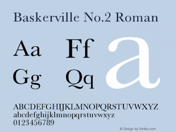 baskerville-no-2 font preview - main display