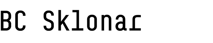 bc-sklonar font preview - main display