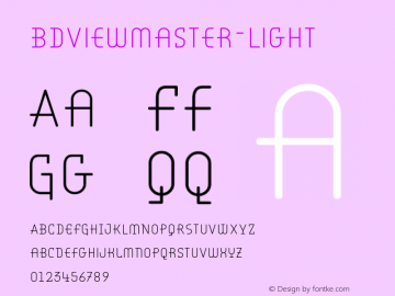 bd-viewmaster font preview - main display