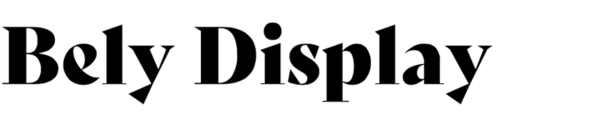 bely font preview - main display