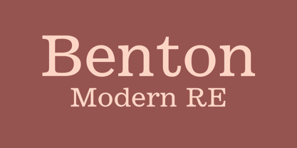 benton-modern-display font preview - main display