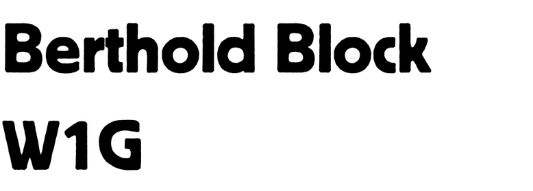 berthold-block-w1g font preview - main display