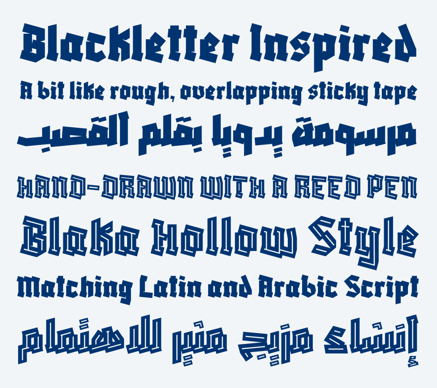 blaka font preview - main display