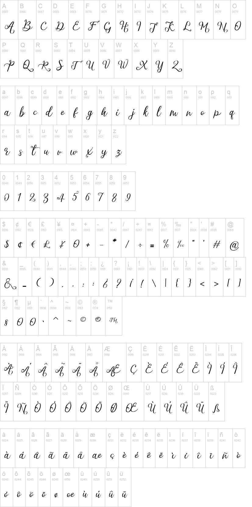 blithe font preview - main display