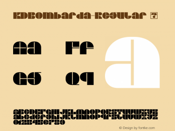 bombarda font preview - main display
