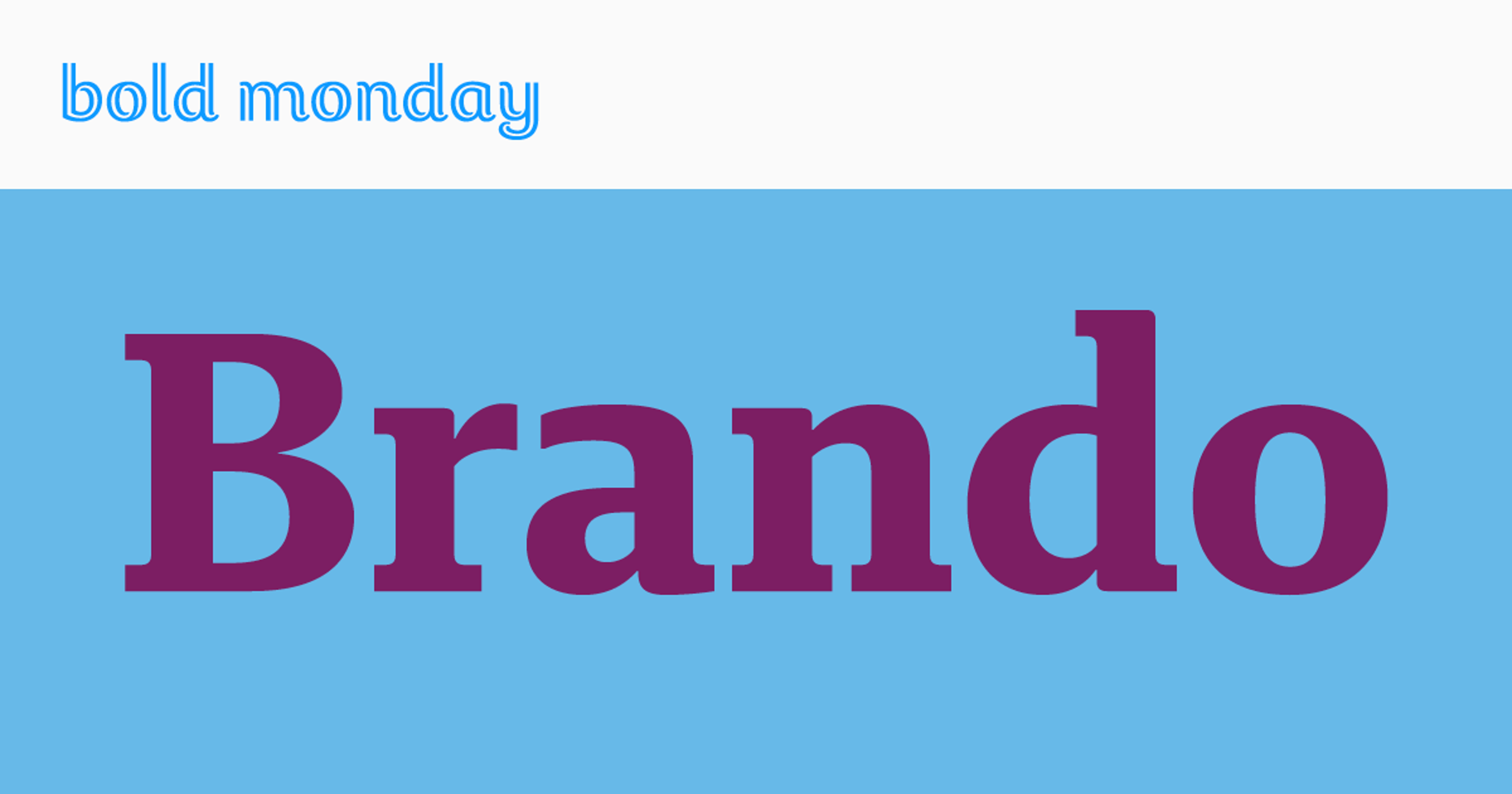 brando font preview - main display