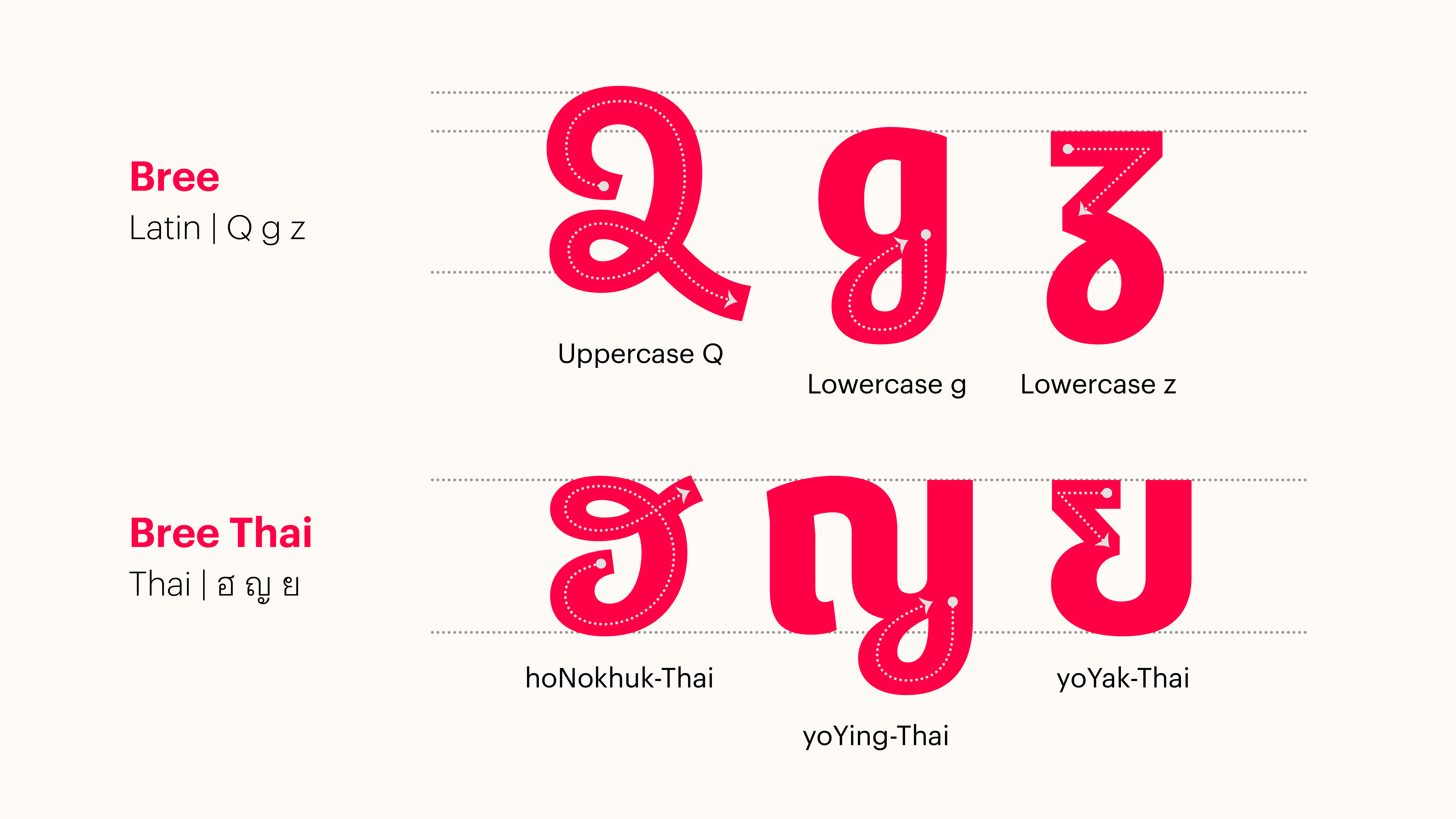 bree-thai-variable font preview - main display