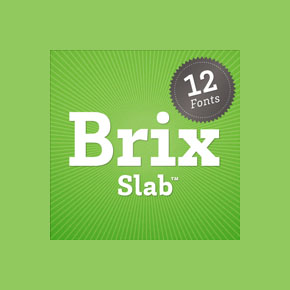 brix-slab font preview - main display