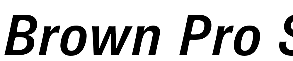brown-pro font preview - main display