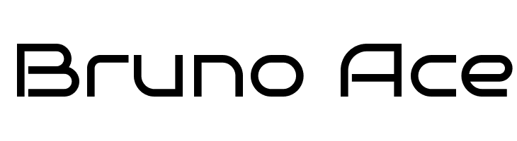 bruno-ace font preview - main display