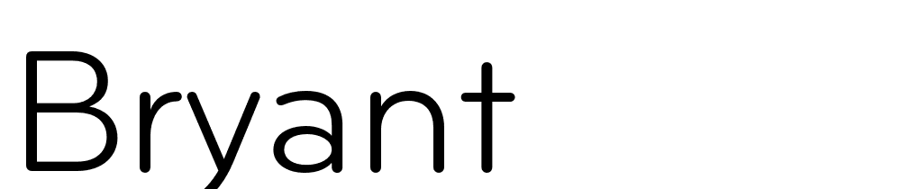 bryant-condensed font preview - main display