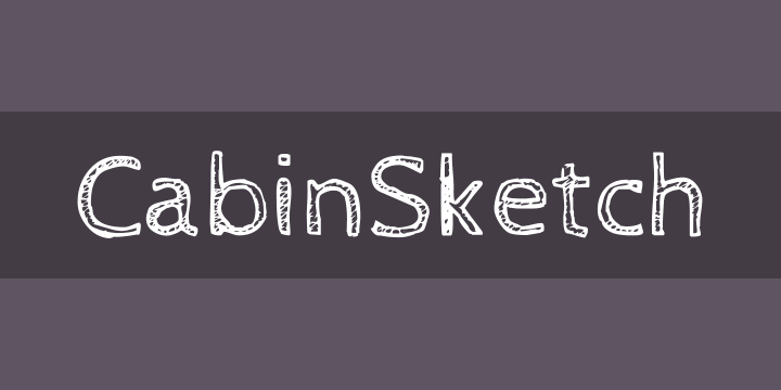cabin-sketch font preview - main display
