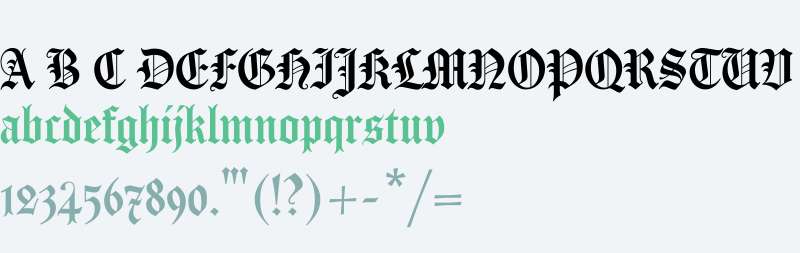 carol-gothic font preview - main display