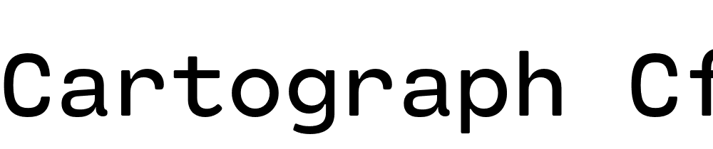 cartograph-cf font preview - main display