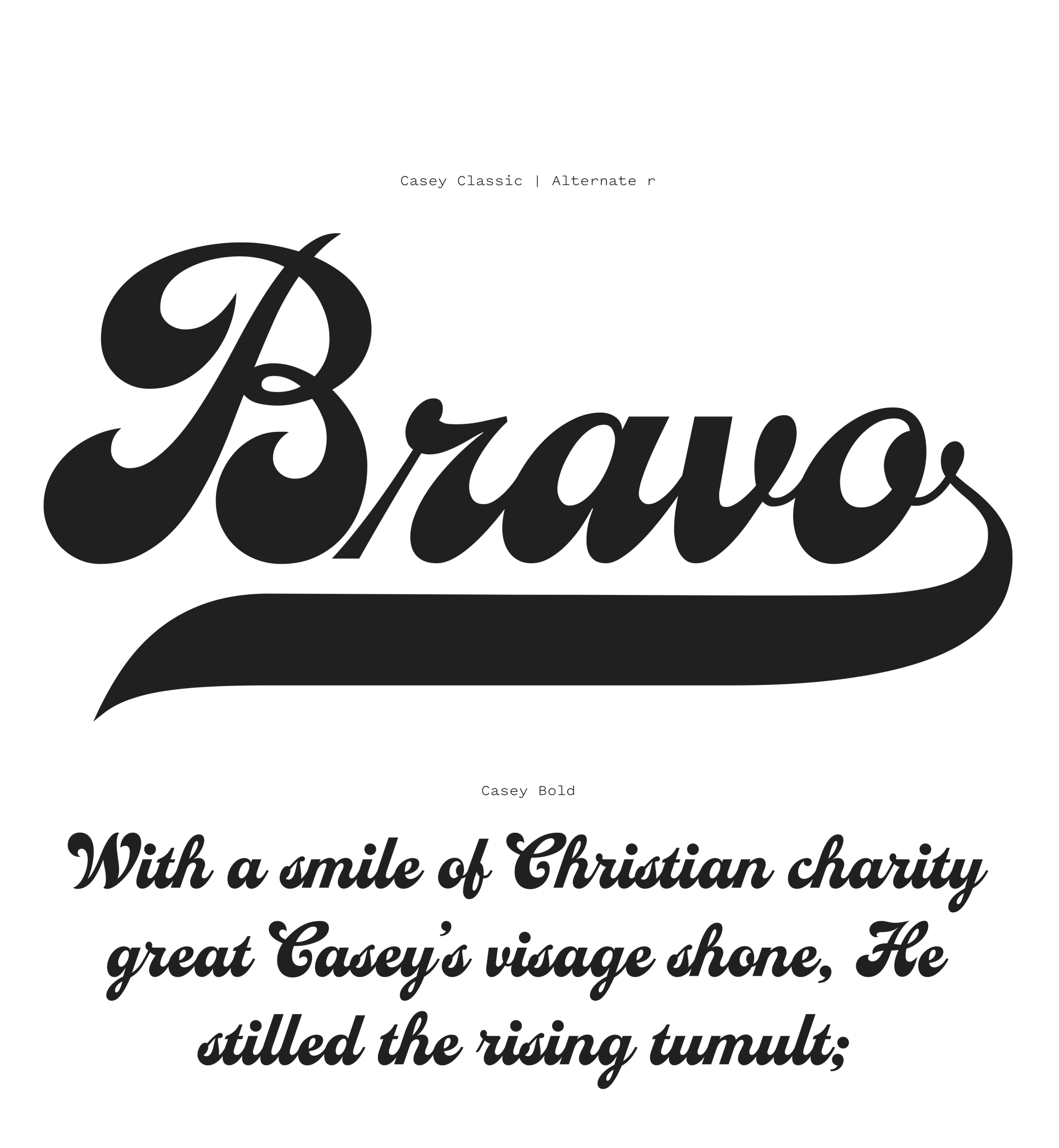 casey font preview - main display