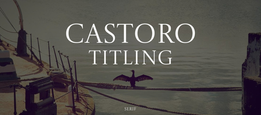 castoro-titling font preview - main display